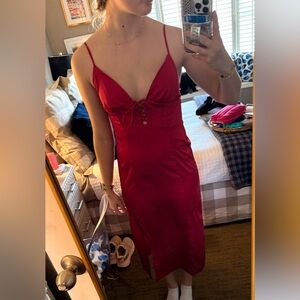 Magnolia Pink and Black Striped Fabric